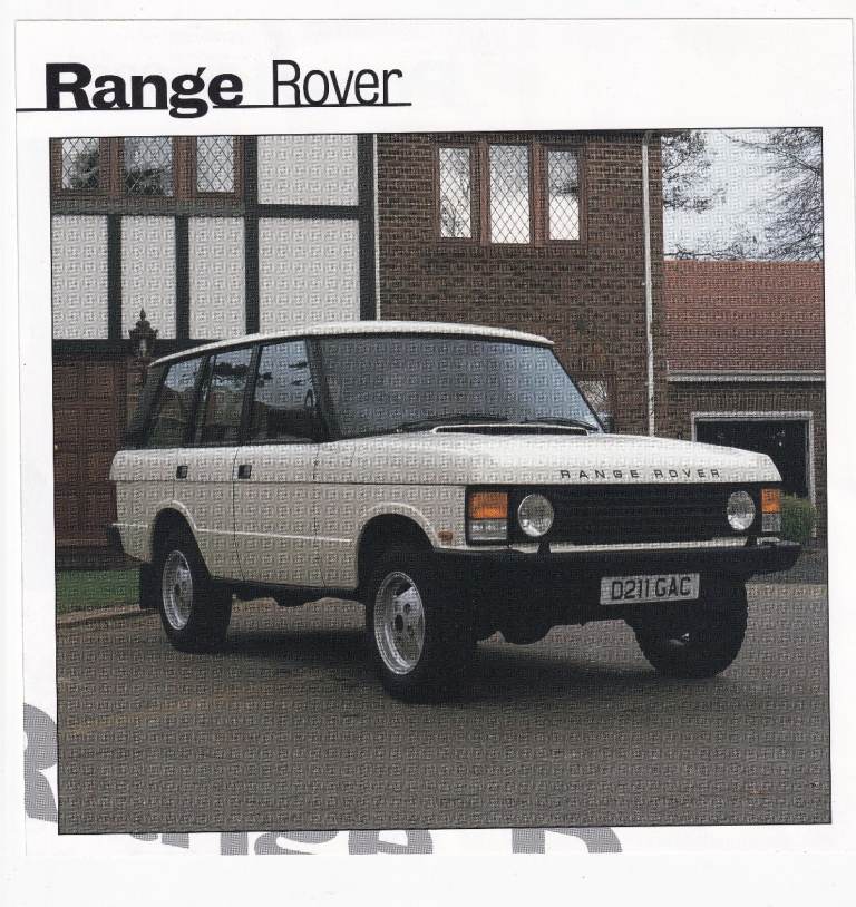 38. A Rare Original Magazine Print Of A Range Rover Car 