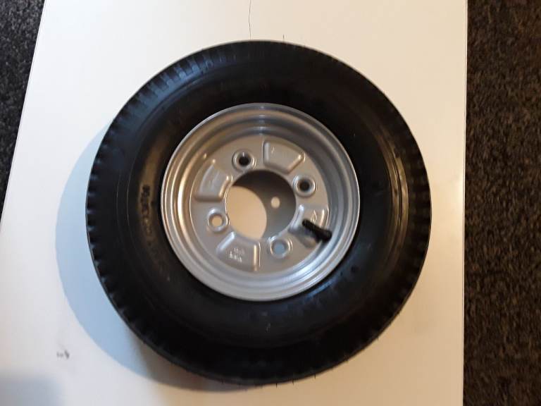 Trailer wheel 3.50 x 8 with 4 ply high speed erde 102 maypole 711 and mp6810 New 