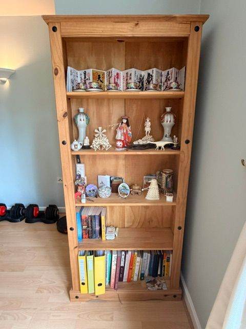 Solid Pine Wood Bookcase