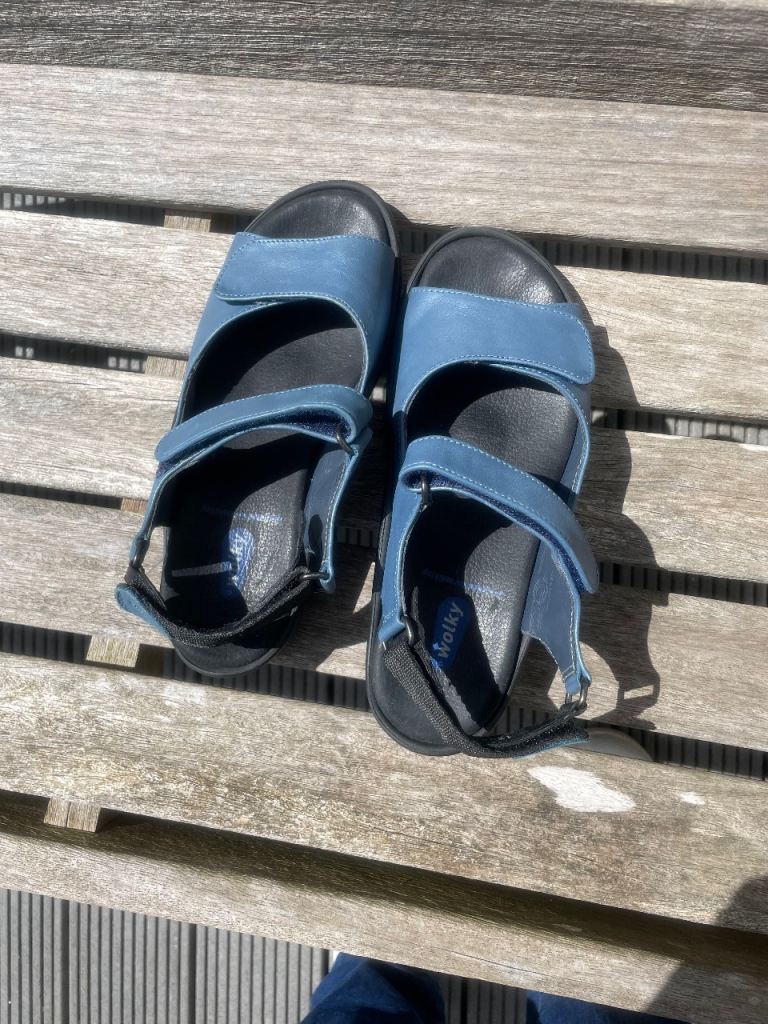 Wolky Blue Sandals – Velcro Fastening, excellent Condition.  