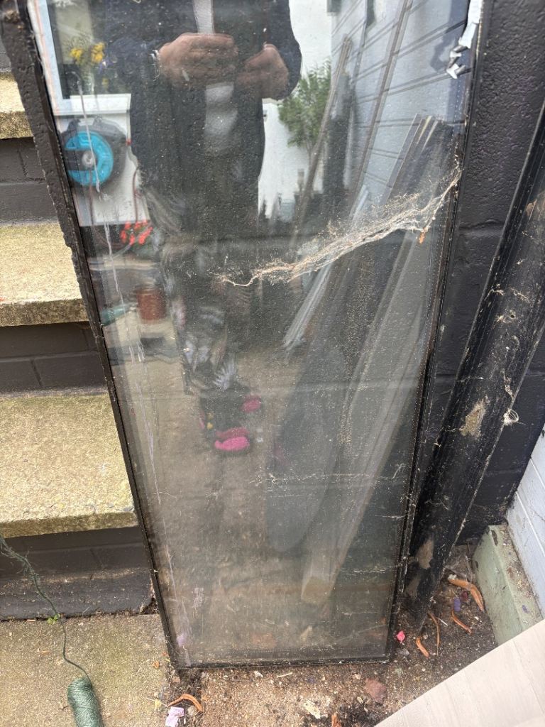 Free 2 Large Clear Glass Window Pane – Fair Condition