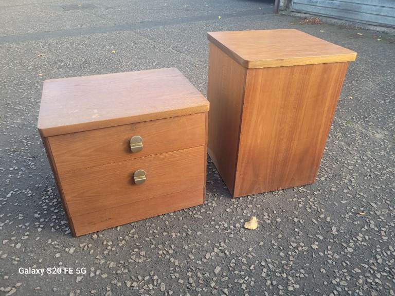 Vintage Stag bedside chest of drawers and storage chest, delivery available 