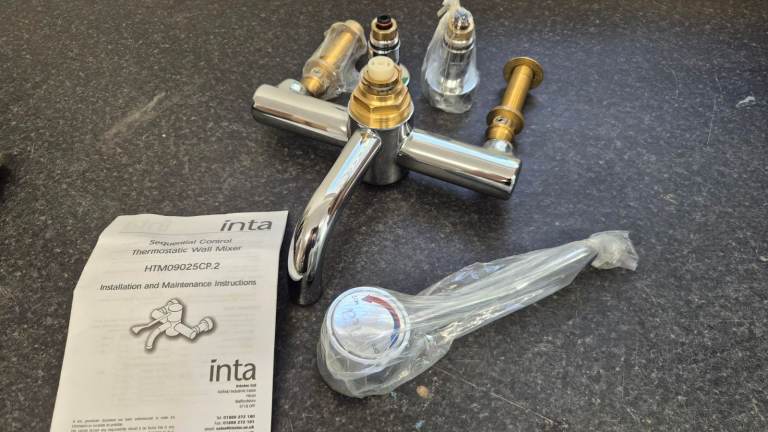 New Inta Thermostatic Wall Medical Mixer Tap HTM09025CP.2