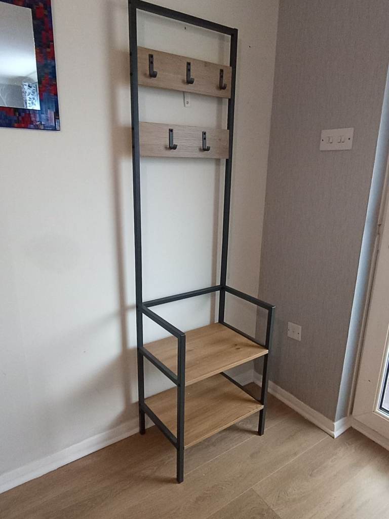 Hallway Coat Rack with Shoe Storage. 