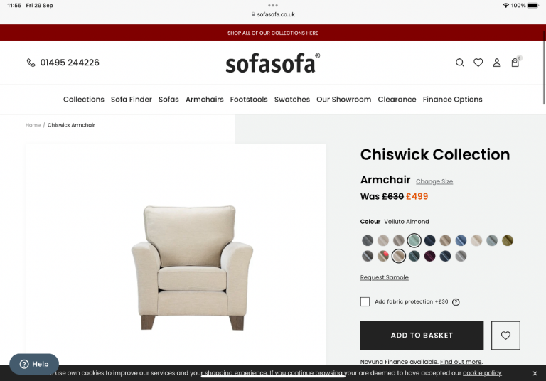 Chiswick collection arm chair ( new )