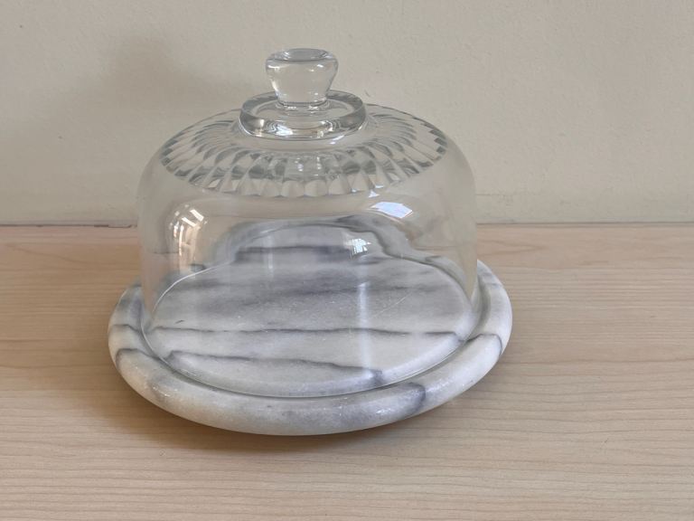 Marble and Glass Cheese Board..