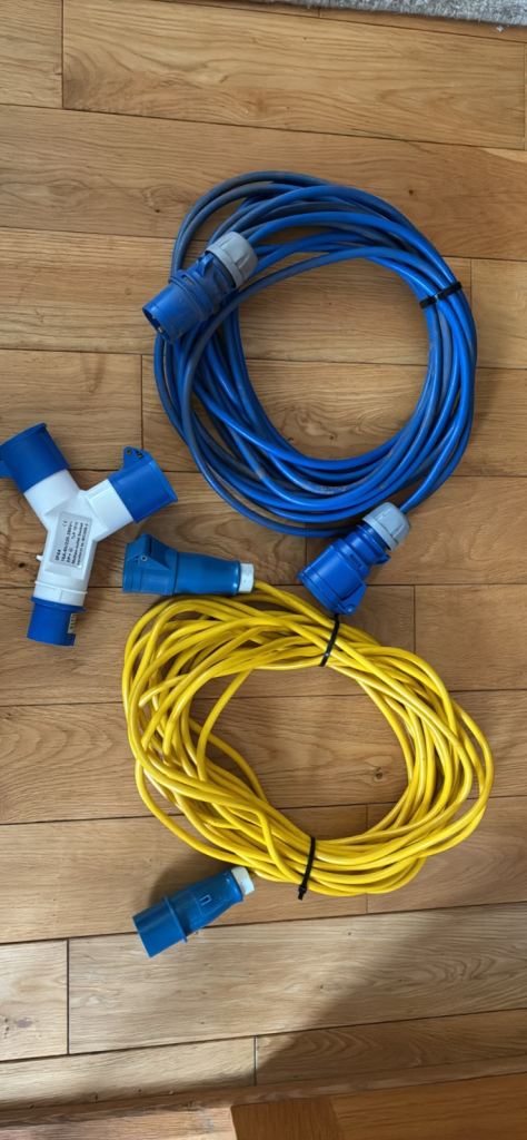 Camping Extension Cables and 2-Way Splitter