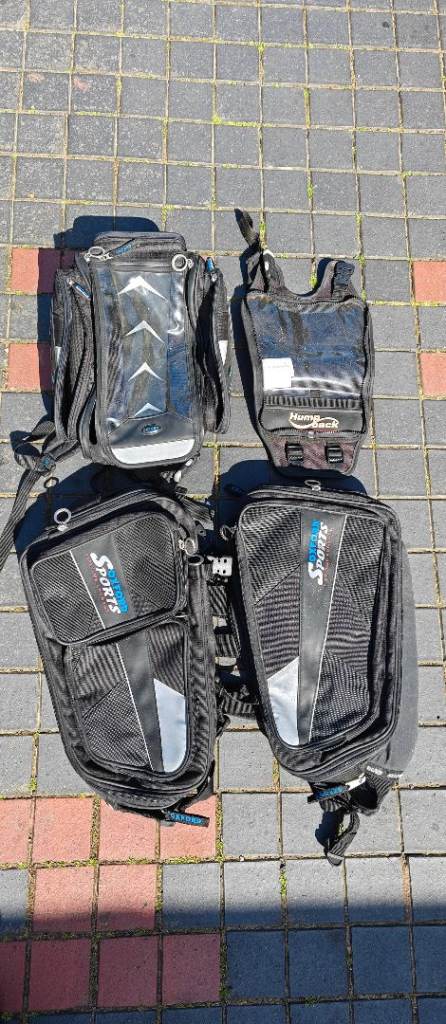 Oxford Humpback Luggage.  Fairly well used.  Tank bag and panniers.