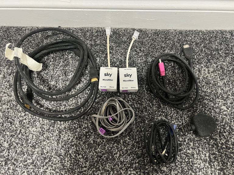 Sky Ethernet boxes & leads 
