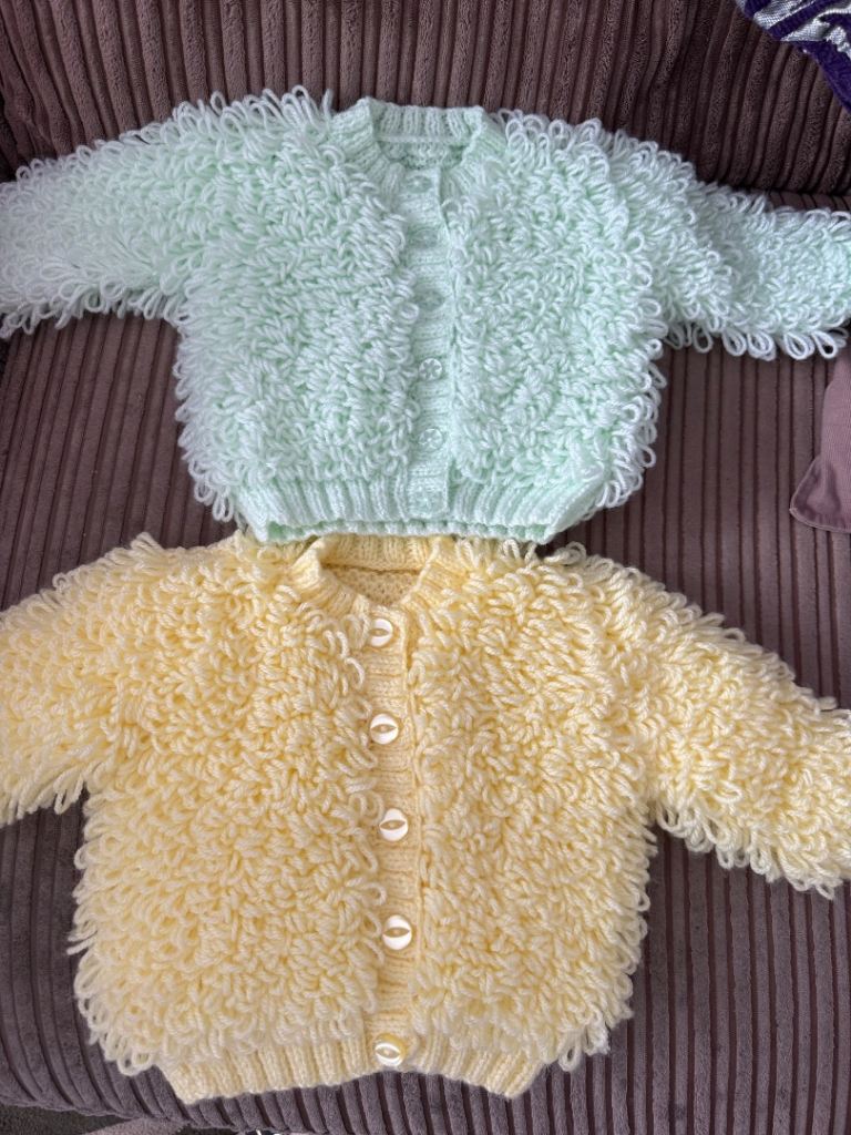 Loopy cardigans  6-12 months 