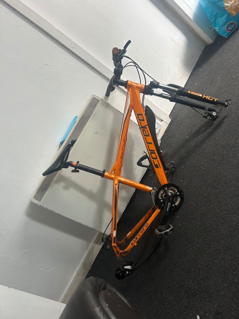 Carrera vengeance bike frame orange