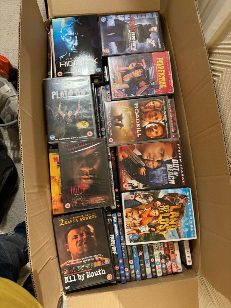 Box of DVDs 