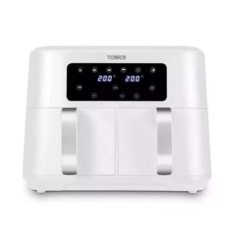 Tower 8.5 Litre Vortx Dual Basket Air Fryer - White