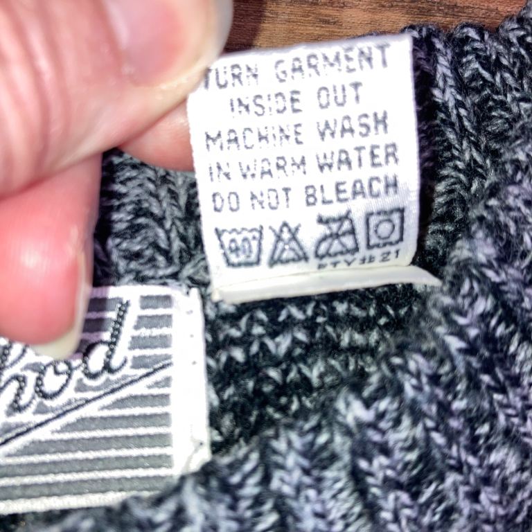 Vintage Method Geometric Knit Jumper Grey Black Men’s L