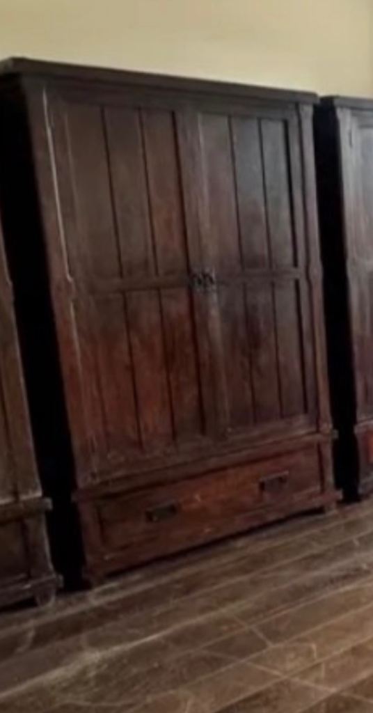 Dark Wood Wardrobes and Chest of Drawers – Good Condition