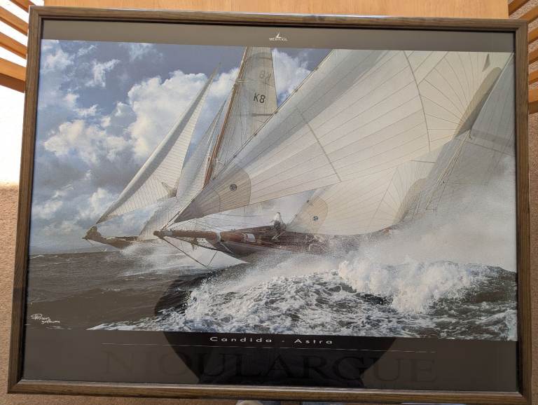 Framed Sailing Ship Print 'Candide - Astro' - Large Size