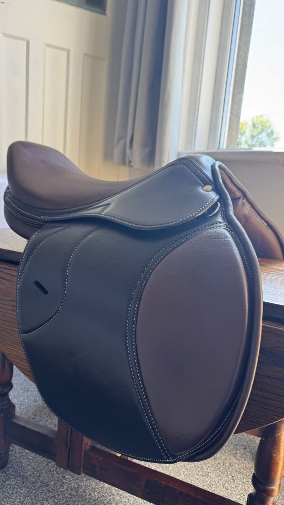Handmade 17in Brown All-Purpose Saddle - Extra Wide Fit (Cob/Native/Draft) - With Bundle/KIT