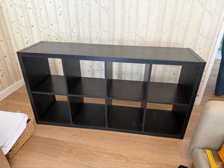 IKEA Black 8-Cube Storage Unit – Good Condition