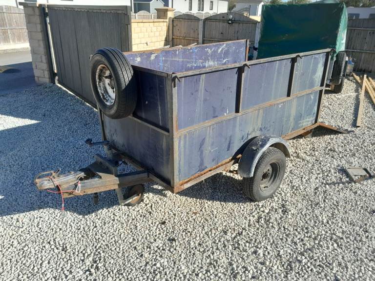 Car trailer 6x4 fold down back with lights