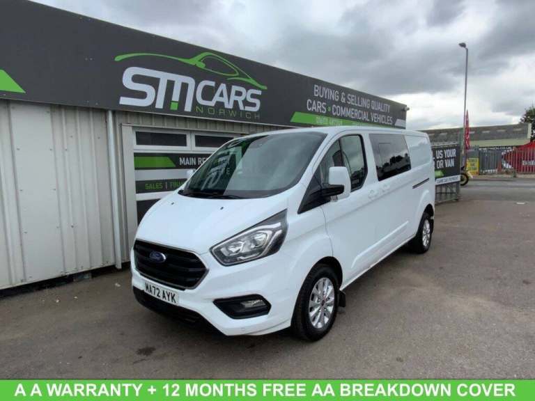 2022 Ford Transit Custom 2.0 EcoBlue 130ps Low Roof D/Cab Limited Van PANEL VAN DIESEL Manual