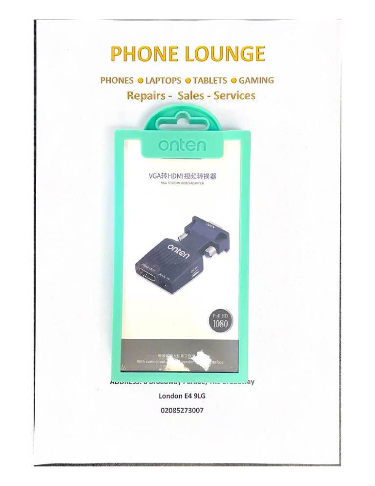 ONTEN VGA to HDMI Video Adaptor