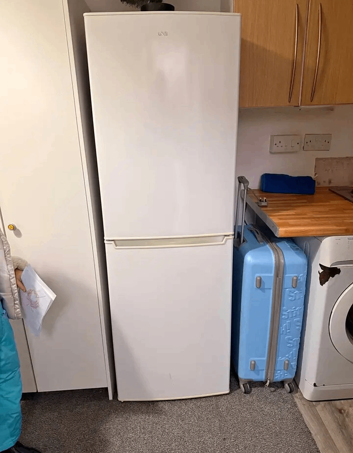 Clean tall white frost free fridge freezer+good working order+DELIVERY 