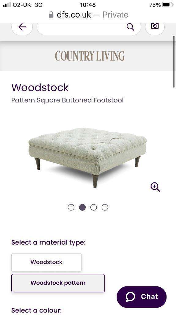 BRAND NEW DFS COUNTRY LIVING WOODSTOCK FOOTSTOOL