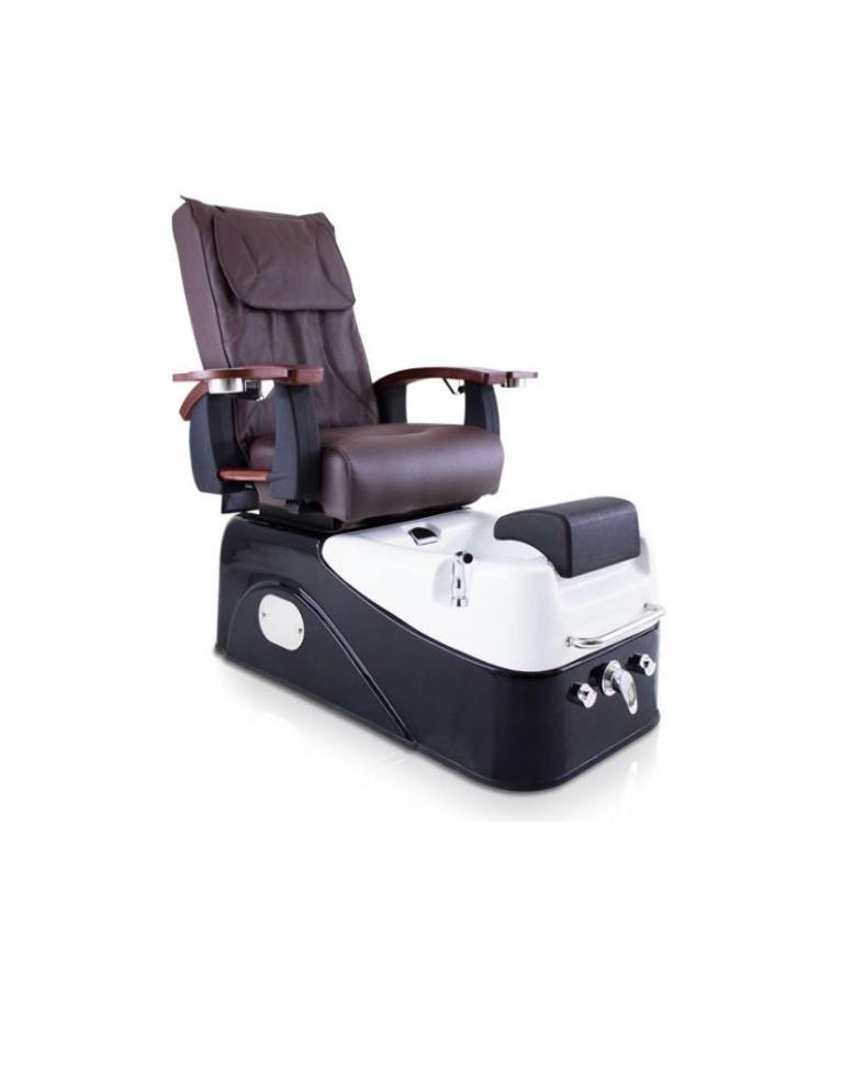 Luxury Pedicure Spa Chair with Foot Bath, Massage & Blue LED Light