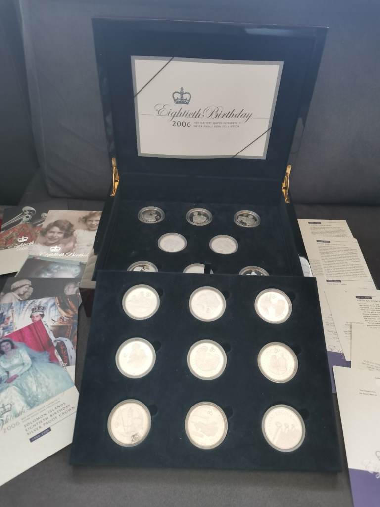 2006 eightieth birthday her majesty queen Elizabeth II silver proof coin collection