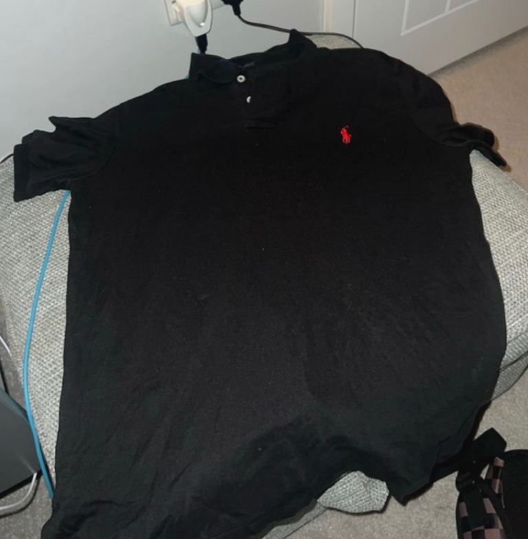 Polo Ralph Lauren Black Custom Fit Polo Shirt – Good Condition