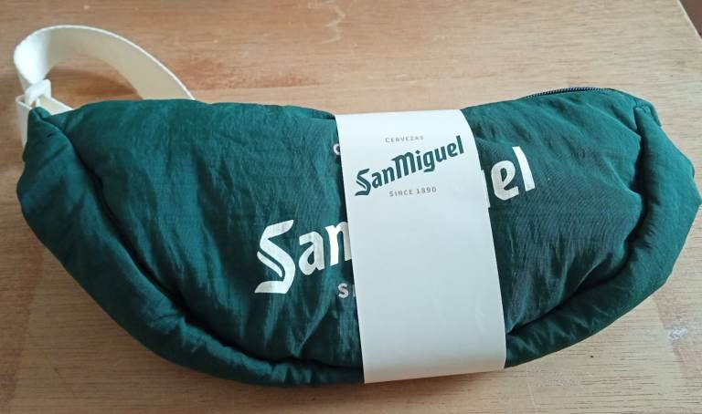 San Miguel Waist Belt Bag Bum Bag/Shoulder bag Green Cream Strap