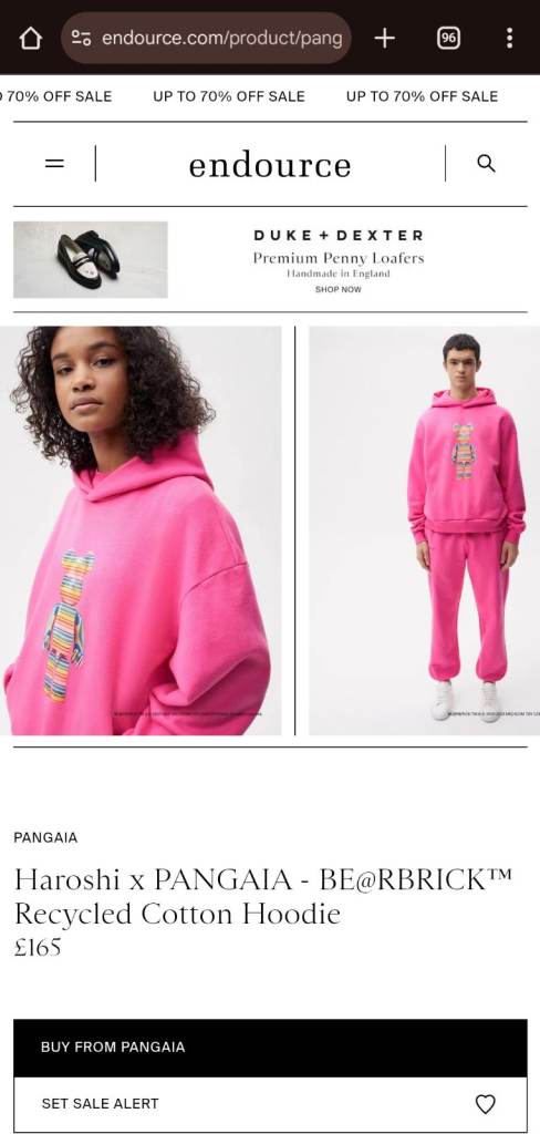 image for PANGAIA Haroshi x PANGAIA - BERBRICK™ Recycled Cotton Hoodie in Flamingo Pink XL