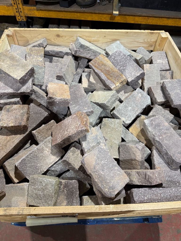 Mixed Colour Stone Paving Bricks - Good Condition