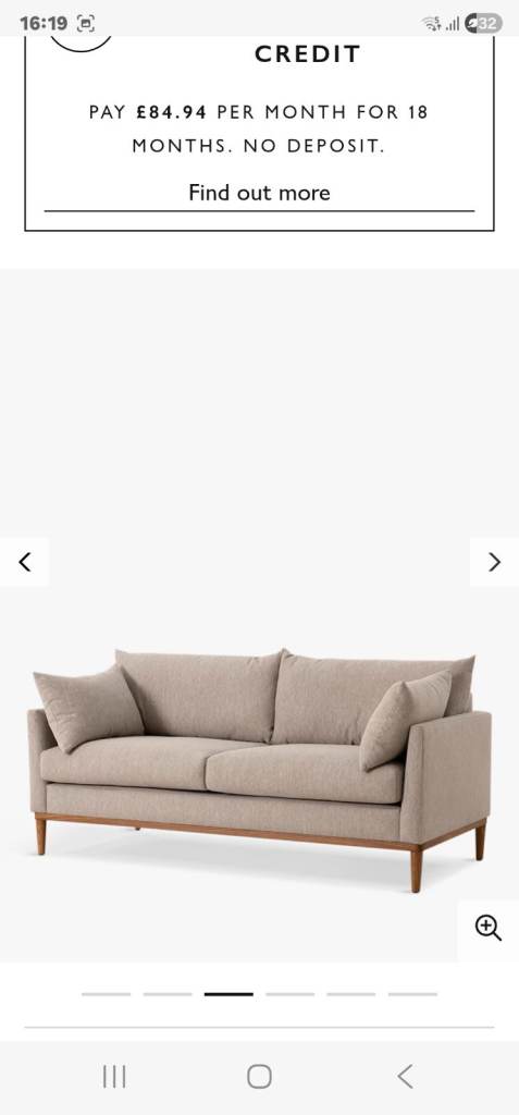  Brand new in the box Swyft Model X01 Small 2 Seater Sofa Linen Pumice