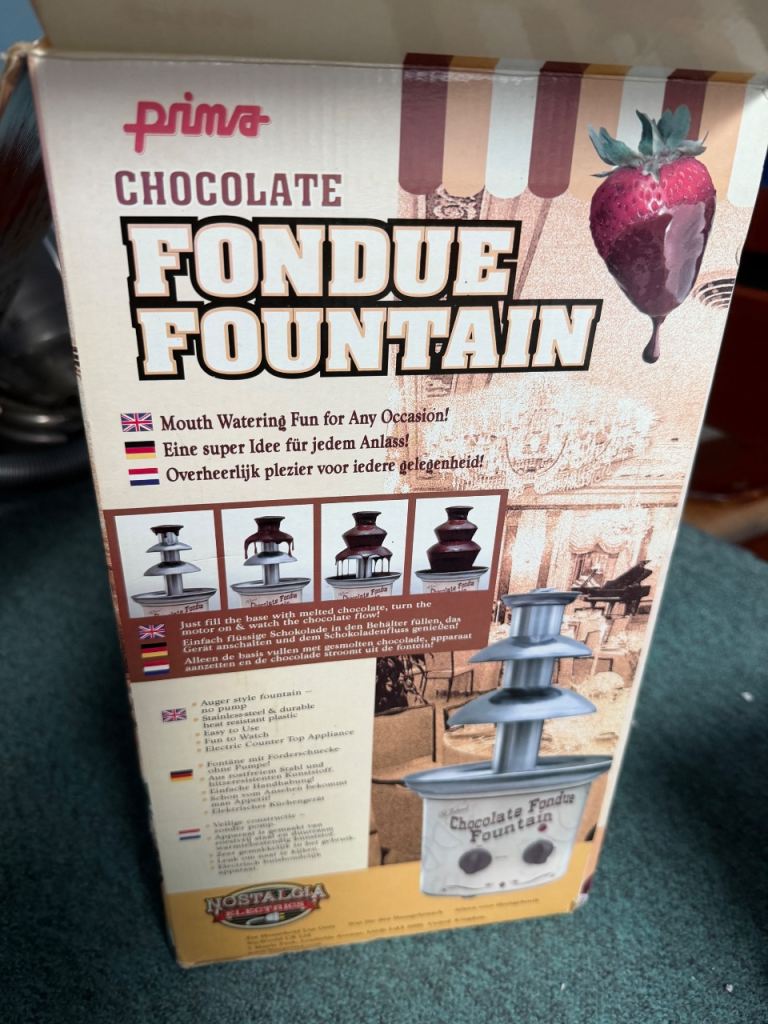 Prima Chocolate Fondue Fountain – As Good As New