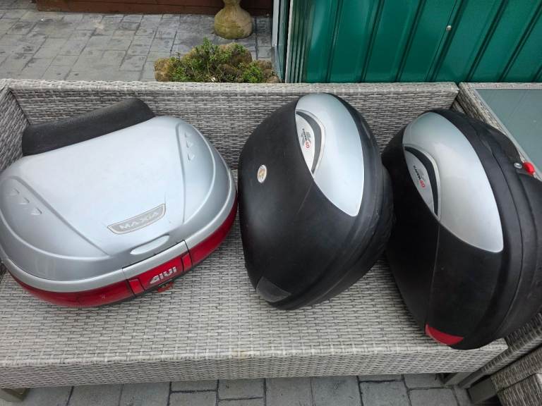 Motorbike boxes x3 + custom bracket