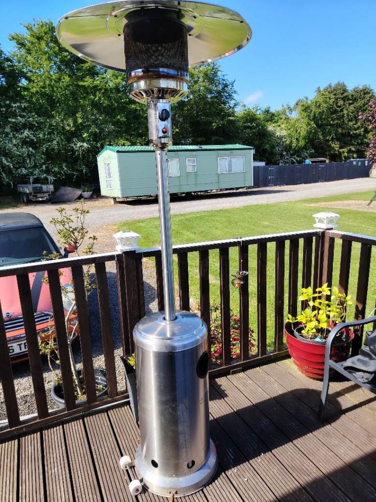 Patio Gas Heater – Silver, Good Working Order