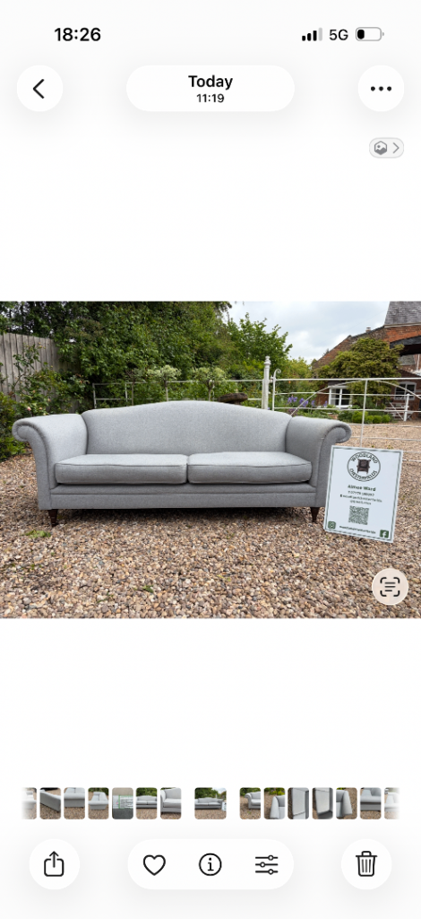 Beautiful Chesterfield style Laura Ashley 3-4 seater sofa
