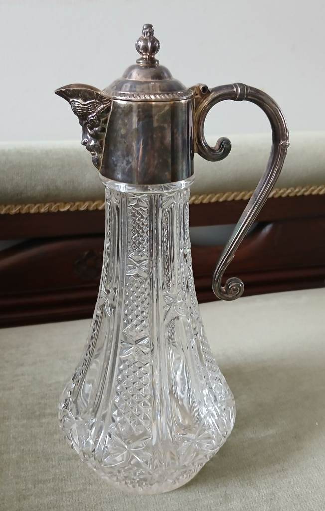 Cut glass wine decanter