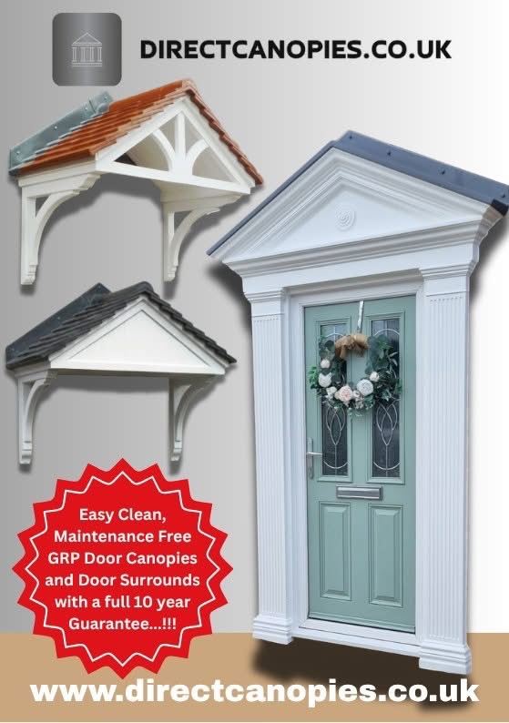 GRP door canopies and GRP door surrounds 