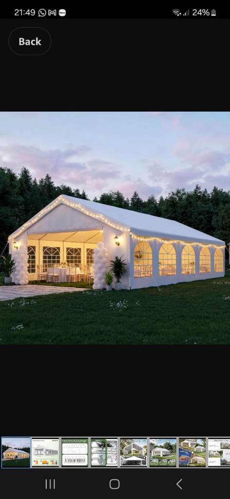 5 by 10m Marquee 