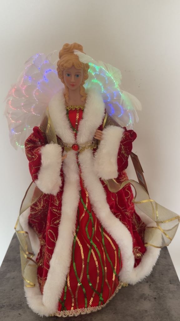Christmas Angel Tree Topper with Fibre Optic Wings