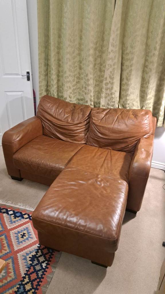 Leather 2 seater sofa