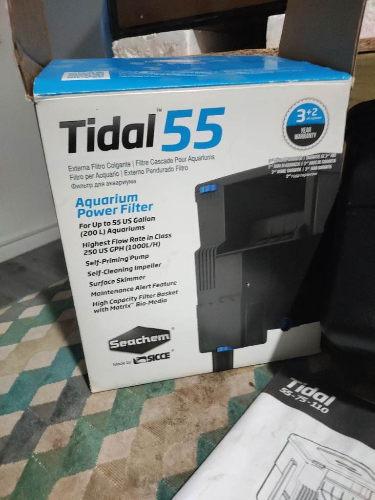 Seachem Tidal 55 Hang on Back Fish Tank filter 