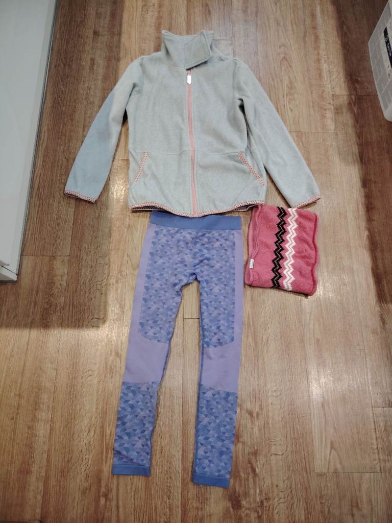 Trespass Girls Pink Neck Warmer fleece jacket base layer underpants leggings 9 years