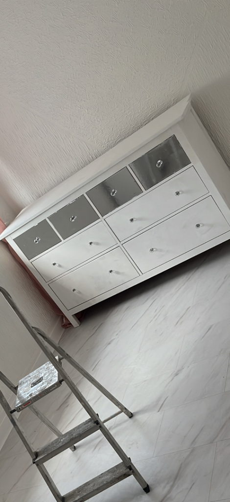 Free upcycled white drawers