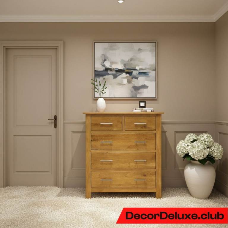 Barker and Stonehouse Solid Oak Wood Chest of Bedroom Drawers - Delivery Available 008A