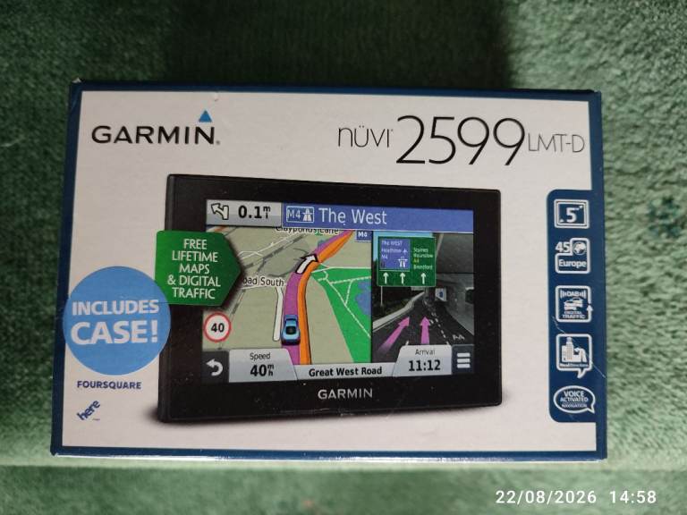 Garmin sat nav 2599lmt 2026-2027 maps.