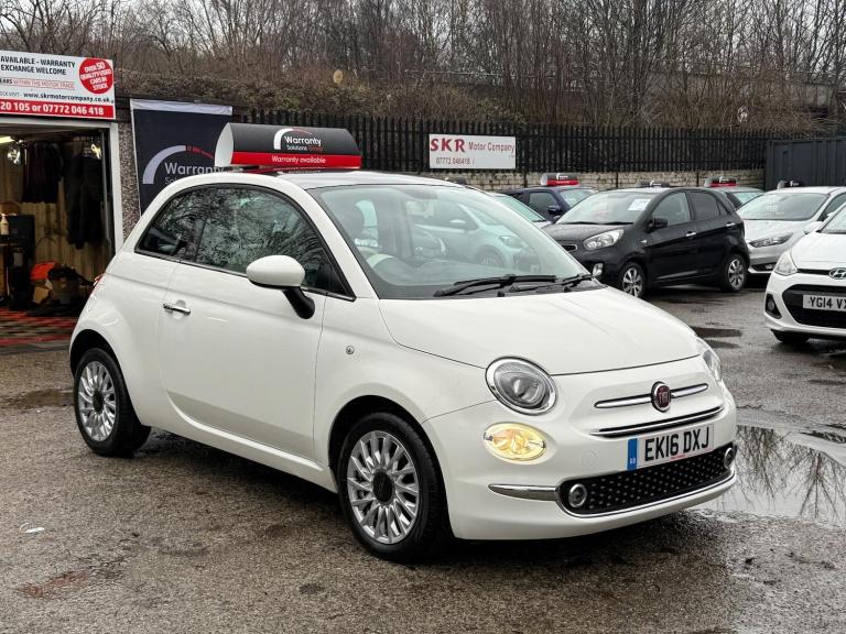 2016 Fiat 500 1.2 Lounge Euro 6 (s/s) 3dr HATCHBACK Petrol Manual