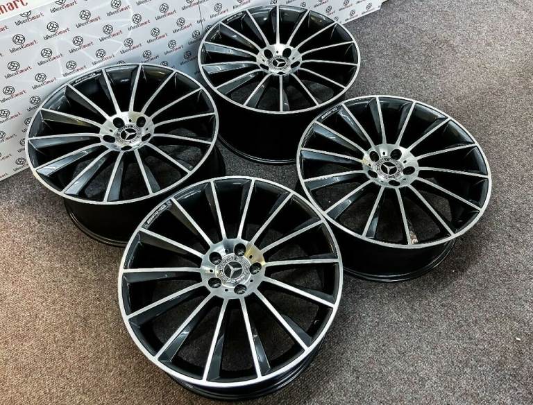BRAND NEW 18" 19" 20" MERCEDES AMG TURBINE STYLE ALLOY WHEELS - 5x112 - BLK/DIAMOND